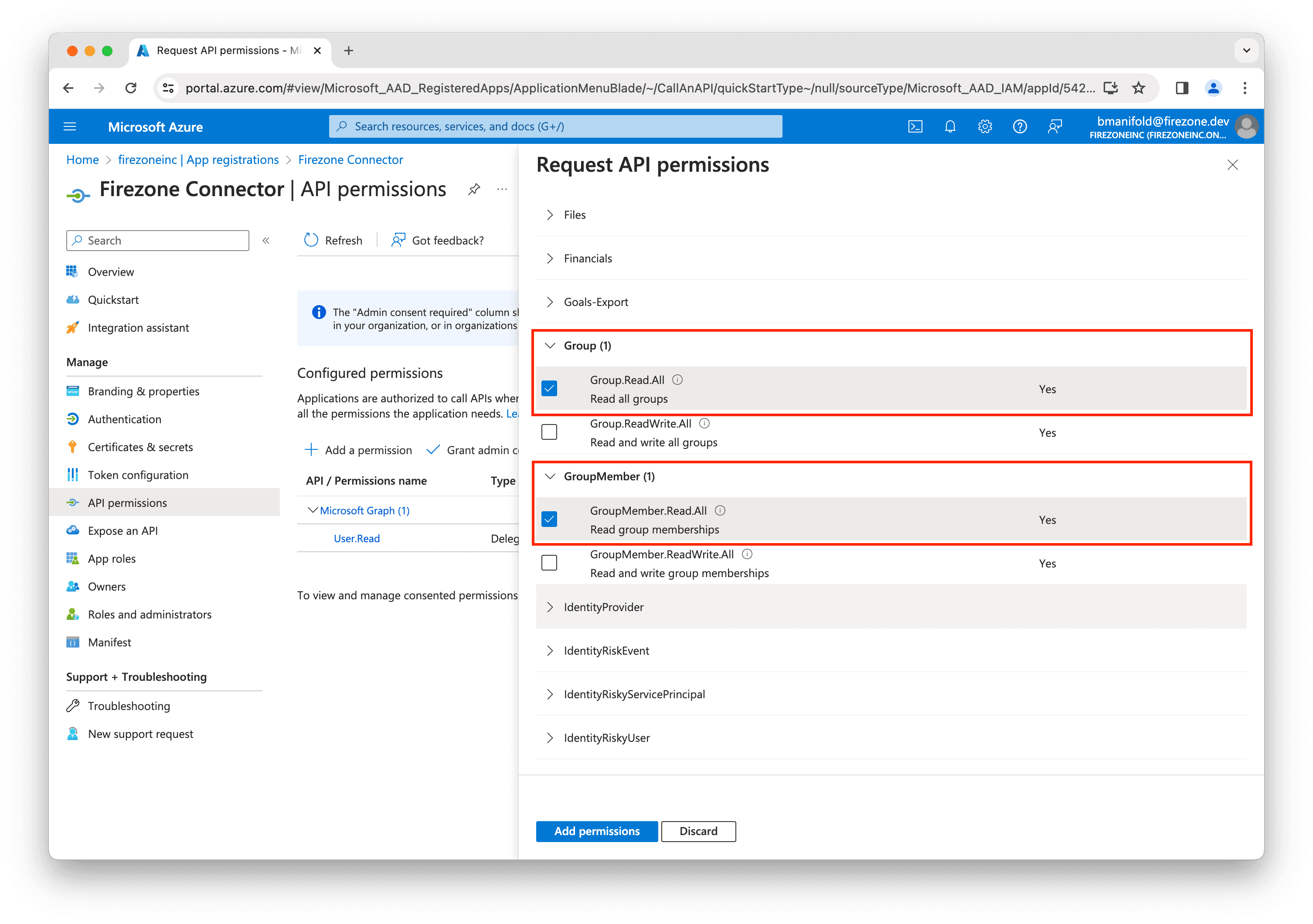 group permissions