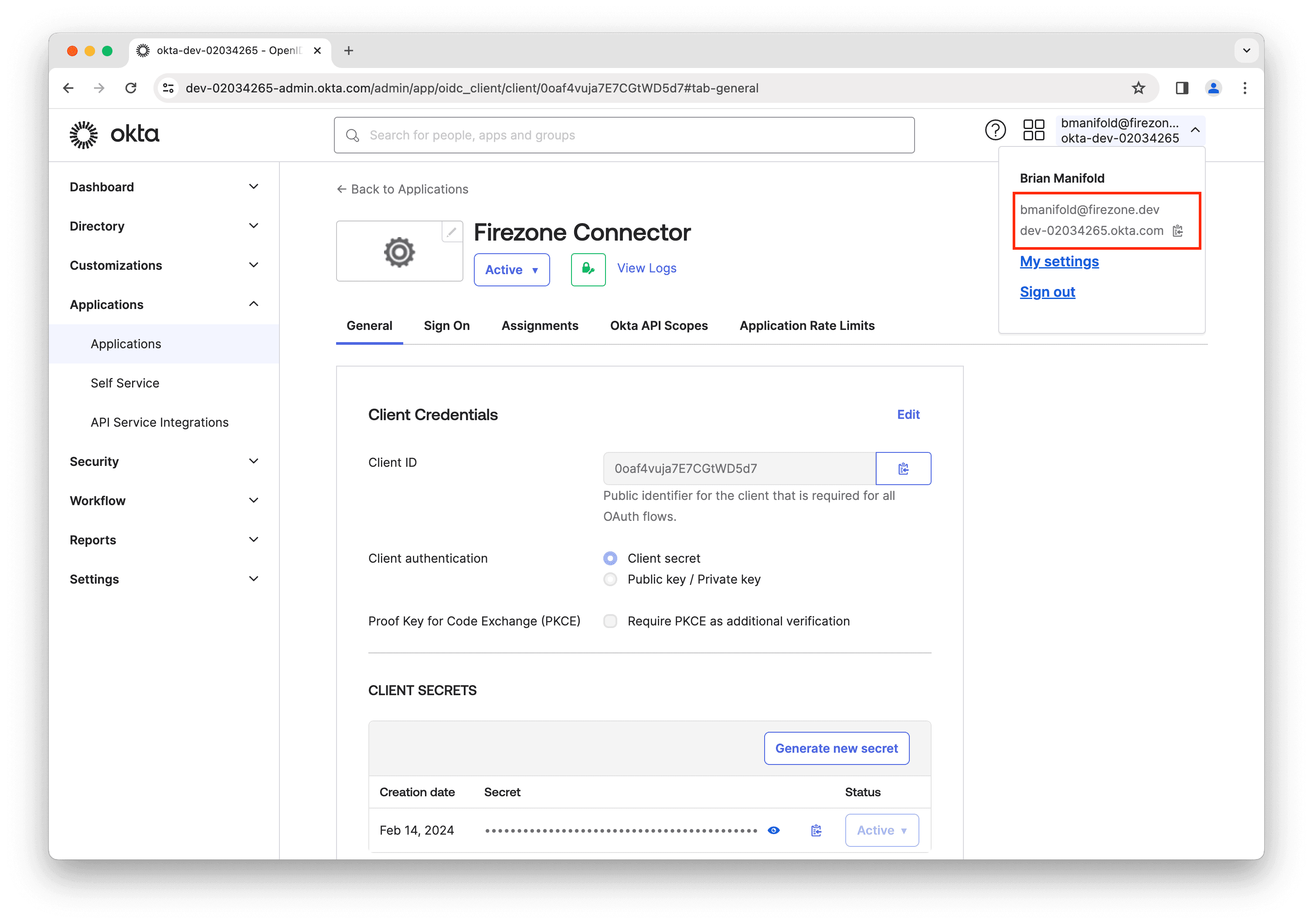 Find Okta account domain